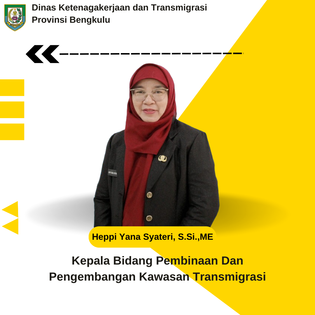 Kepala Bidang Pembinaan dan Pengembangan Kawasan Transmigrasi