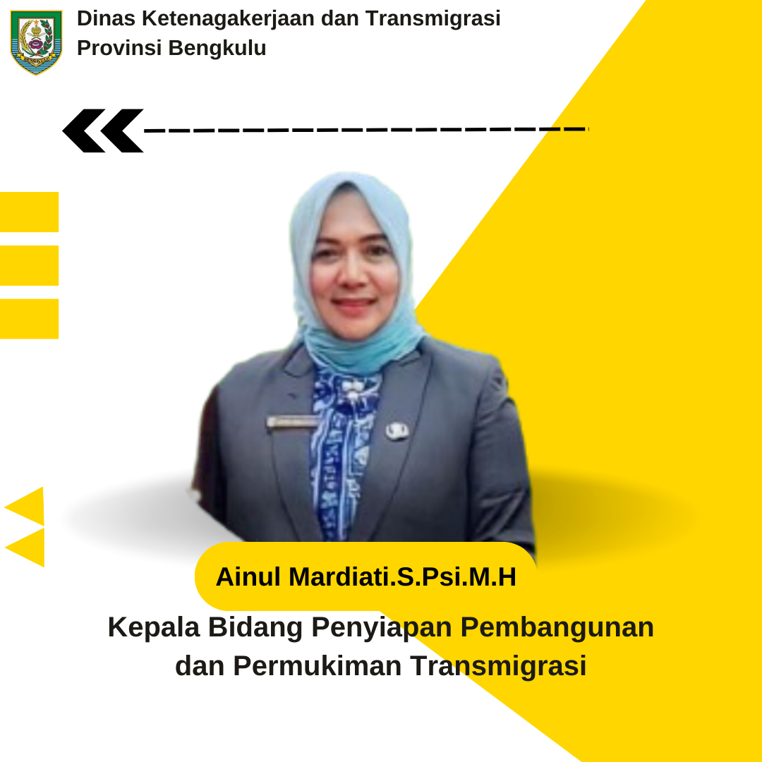 Kepala Bidang Penyiapan dan Pembangunan Permukiman Transmigrasi